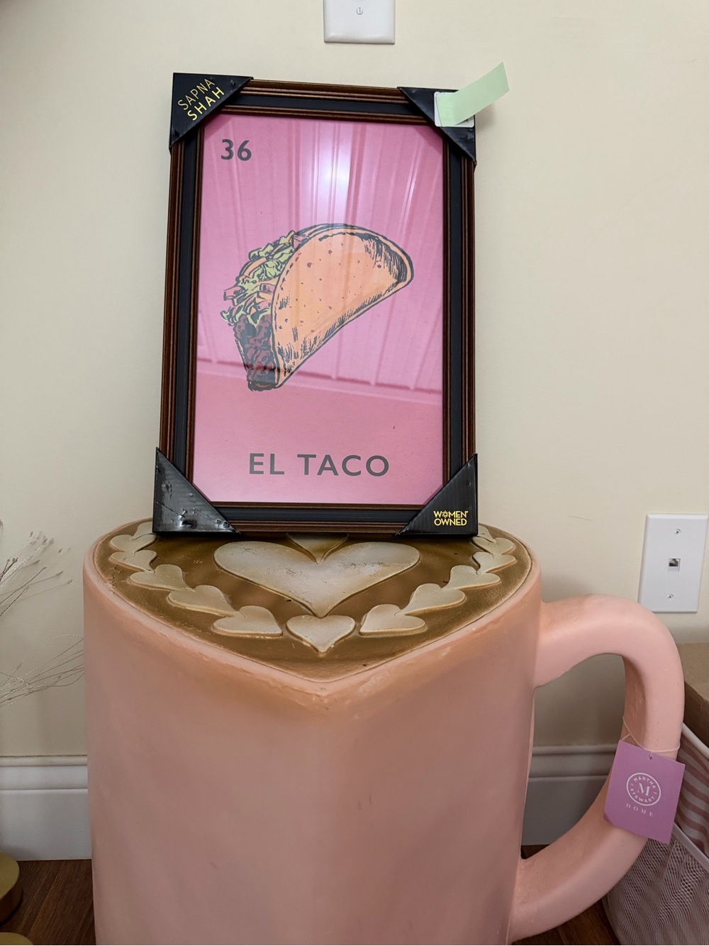 Sapna Shah Black Framed El Taco Wall Hanging Picture
